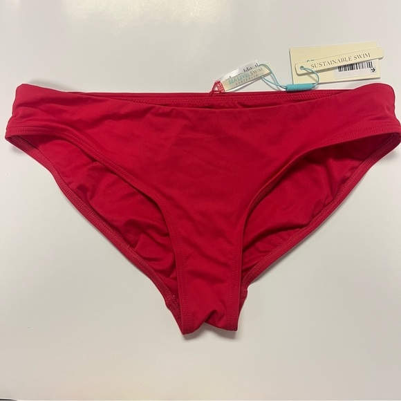 2/$30 Sea Level Eco Essentials Regular Bikini Bottom – Red – Size 12 - Picture 5 of 9